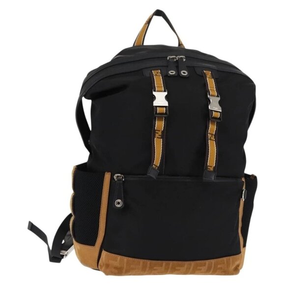 FENDI Zucca Canvas Backpack Black Silver Auth hk3 main image 14
